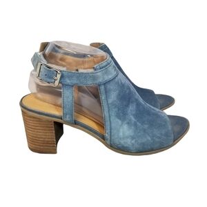 Franco Sarto Harlet blue suede sandals
